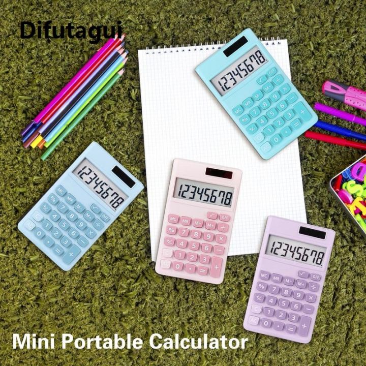 Difutagui%20Fifty%20percent%20discount%20Student%20Calculator%20Creative%208%20Digit%20Small%20Student%20Solar%20Battery%20Powered%20Calculator%20Portable%20Handheld%20Calculator%20-%20Image%202