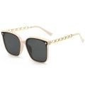 Fashion Square Sunglasses Eyewear Large Frame Sun Glasses Rectangle Sunglasses Metal Chain UV400 Women Eyeglass Women. 