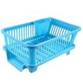 Sink Rack Sink Basket Drain Rack Kitchen Sink Dish Rack Drainer with Tray | Compact Plastic Dish Drying Organizer for Plates, Bowls & Utensils | Space-Saving Kitchen Essentials. 