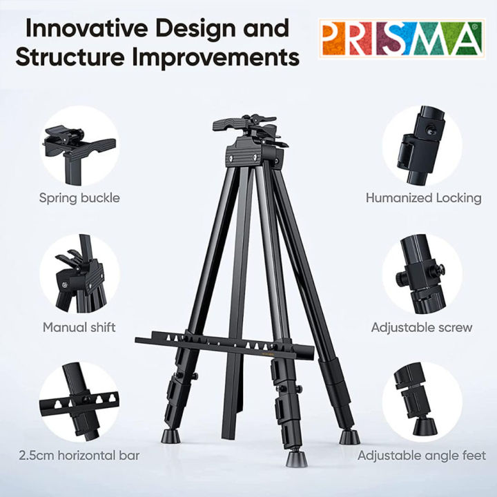 Portable%20Lightweight%20Tripod%20Easel%20for%20Professional%20Artists,%20Metal%20Display%20Easel%20Stand%20with%20Adjustable%20Height%20for%20Painting,%20Display%20and%20Advertisement%20Purposes%20-%205FT(Holds%20Canvas%20up%20to%201%20kg)%20-%20Image%203