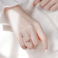 【Recently popular】925 Silver Plated Cat Strawberry Crystal Opening Ring Female Japanese and Korean Students Sweet Girl Heart Ins Peach Blossom Finger Ring. 