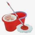 360° Floor Magic Spin Mop Bucket Set Microfiber Rotating Dry Heads. 
