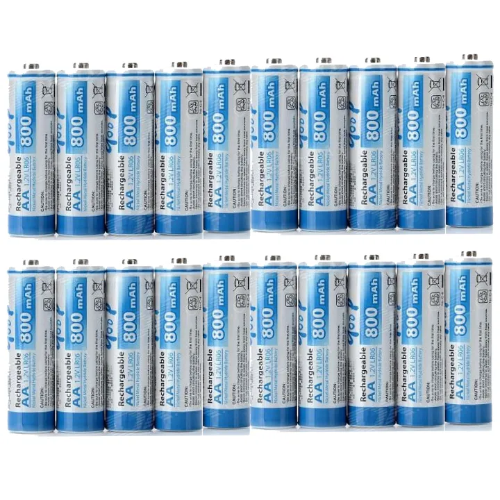 Goop AA Sized 800mAh 1.2V 10 Pairs Rechargeable Ni-CD Battery for Toys ...