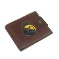 Brown PU Leather Real Madrid Logo Design Wallet For Men, 10837. 