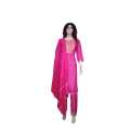Pink Rayon  Kurta Set And  Shawl For Women. 