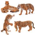 Gift Early Education Teaching Toy Lifelike Tiger Models Wild Animal Figurines Tigress With Cub Simulation Wildlife. 