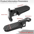 Bike Pedals Folding Bicycle Foot Pegs Rear Seat Footrest Pedals for Mountain Bike E-Bike. 