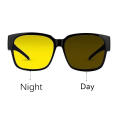 Brown lenses Sun glasses Color changing Sunglasses Anti-glare Yellow lenses Fit over sunglasses for Driving Men Sun protection. 