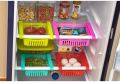 4 Pieces of Solimo Fridge Organizer Space Saver (Multi-colored, 16cm x 15cm x 6cm) -4 pieces Set| Freeze Organiser/ Basket/ Baskets / Organisers. 