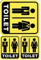 Toilet Sticker Male Female 3 In 1 Sticker. 
