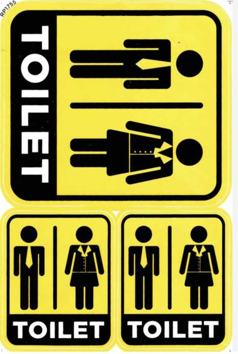 Toilet Sticker Male Female 3 In 1 Sticker