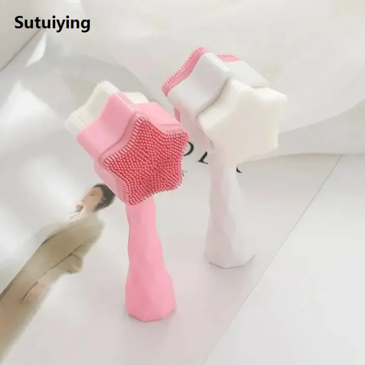 Sutuiying%201pc%20Facial%20Cleansing%20Brush%202%20In1,%20Face%20Exfoliating%20Pore%20Deep%20Cleansing%20Luxury%20Brush,%20Ultra%20Fine%20Soft%20Bristle%20Dual%20Face%20Wash%20Brush%20-%20Image%203