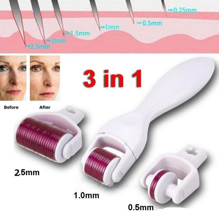 3 In 1 Derma Roller Micro Needles Therapy Replacement Needle