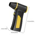Portable Adjustable Speed Mini Turbo Jet Fan Safety Hammer Design Powerful Airflow Electric Air Duster Handheld Rechargeable Brushless Motor Emergency Escape Function. 