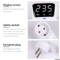 LufanshopHigh Quality New Adjustable Voltage Protector Socket AC 230V 16A Automatic Power Surge Protector EU Plug Socket Under Overvoltage Protection. 