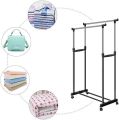 Adjustable Double Pole Telescopic Clothes Rack / Drying Rack | Stainless Steel Premium Double Pole Clothes Rack. 