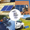 NCANRUI 8 Pieces 35Mm Solar Panel Bracket Are Adjustable, Solar Mounting, Trapezoidal Sheet for Roof, RV, Bed, Camping. 