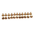 Solid Brass Button Stud Screw Nail Screw Back Leather Rivet Belt 10 PCS Arc 8mm & 10 PCS 10mm. 