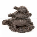 Saru Handicraft / Triple Good Luck Tortoise Statue. 