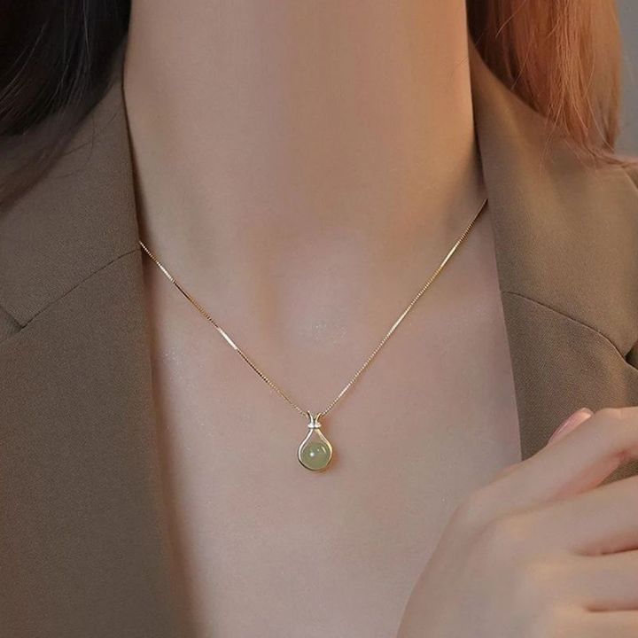 18K%20Gold%20Color%20Hetian%20Jade%20Necklace%20Metal%20Non%20Tarnish%20Fashion%20Accessories%20Jewelry%20For%C2%A0Classy%C2%A0%20-%20Image%204
