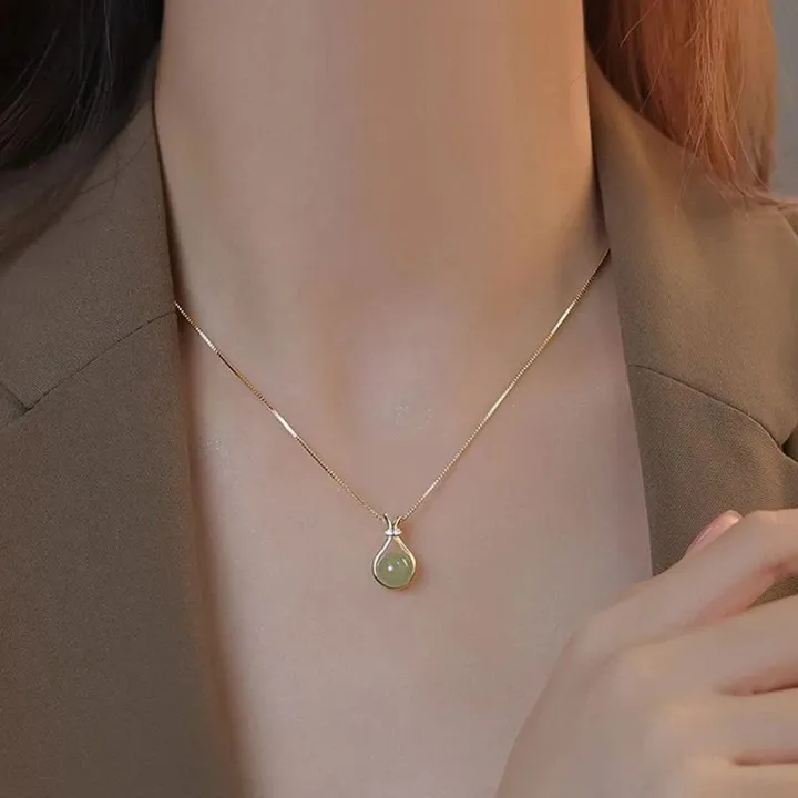 18K%20Gold%20Color%20Hetian%20Jade%20Necklace%20Metal%20Non%20Tarnish%20Fashion%20Accessories%20Jewelry%20For%C2%A0Classy%C2%A0%20-%20Image%204
