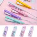 Portable Mini Hair Straightener Iron And Curly With Cute Storage Case. 