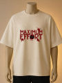 Maximum Effort Deadpool Printed  T-Shirt_White, Black, Cream. 