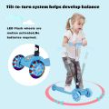Beauenty Folding 3 Wheel Scooter For Kids Toddler Scooter With LED Light Up Wheels Adjustable Height & Best Gifts For Kids. 