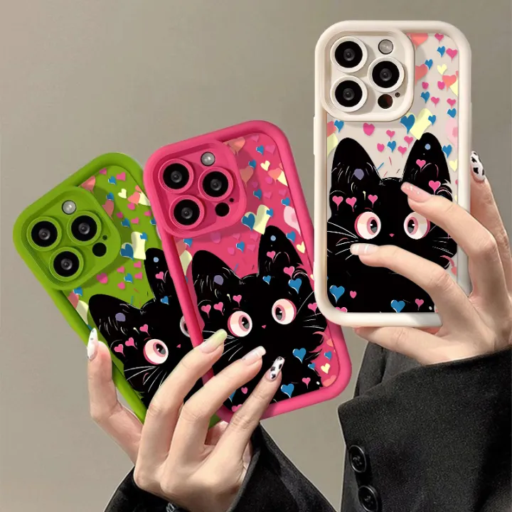 Candy%20Color%20Cute%20Cat%20Phone%20Case%20For%20iPhone%2011%20Case%20iPhone%2013%2015%20Pro%2012%2014%20Pro%20Max%20XR%20XS%20X%207%208%20Plus%20SE%20Matte%20Shockproof%20Cover%20Bag%20-%20Image%204