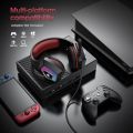 Hunterspider Wired On Ear RGB Light Gaming Headphone With Mic. 