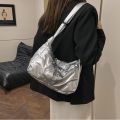 Exquisite Dumpling Bag Bright Space Cotton Tote Bag Large Capacity Crossbody Bag Shoulder Bag Down Nylon Handbag Lady. 
