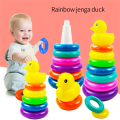 9 Layers Children's Little Sea Lions Rainbow Tower Stacking Circle Baby Early Childhood Education Puzzle Ring Montessori Toy Kids. 