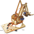 4DOF Wooden Robotic Arm kit, 4DOF Wood Mechanical Arm with sg90 Servo, Assembled for SNAM1500. 
