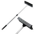 Wiper & Scrubber Dual Side Blade Rubber & Soft Sponge Telescopic Long and Short Pole 2 in 1 Car Wiper Home Cleaning Brush Extendable Solid Handheld. 