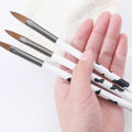 3 Sizes Nail Art Brush For Acrylic Liquid Powder Sculpture Carving Flower Pen Manicure 3D Drawing UV Gel Painting Tools. 