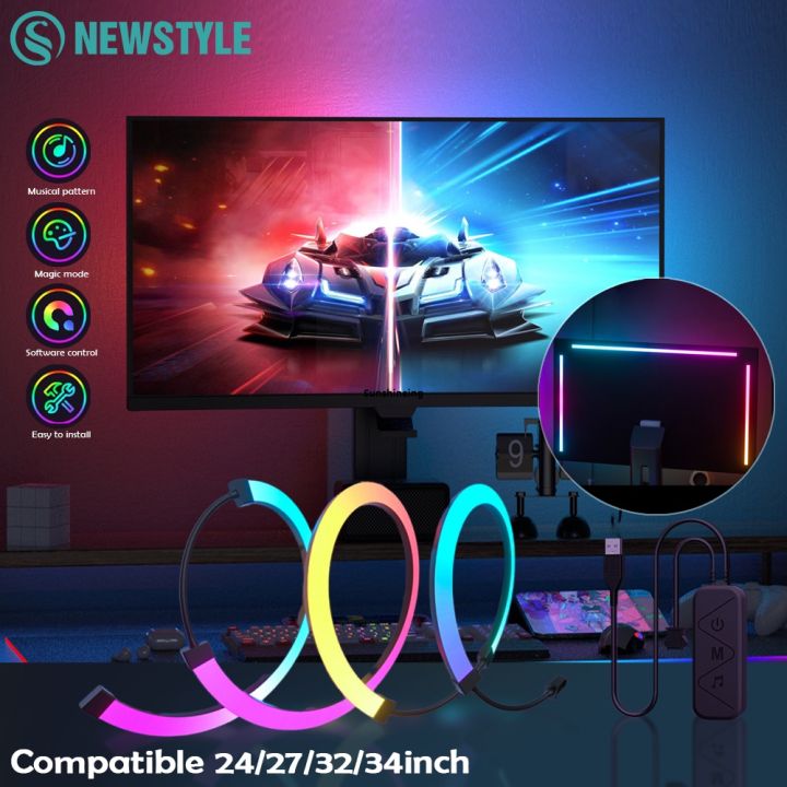 Rgb Computer Light Bar -24 Suitable for DIY Game Synchronization Backlight Ambient Screen ...