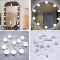 Sparkle Hollywood Style LED Vanity Mirror Lights Kit with 10 Dimmable Light Bulbs For Makeup Dressing Table (No Mirror). 