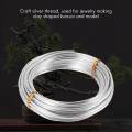 (GGBR) 3mm Aluminium Wire 10M Craft Silver Wire for Jewellery Making Clay Modelling Bonsai and Model. 