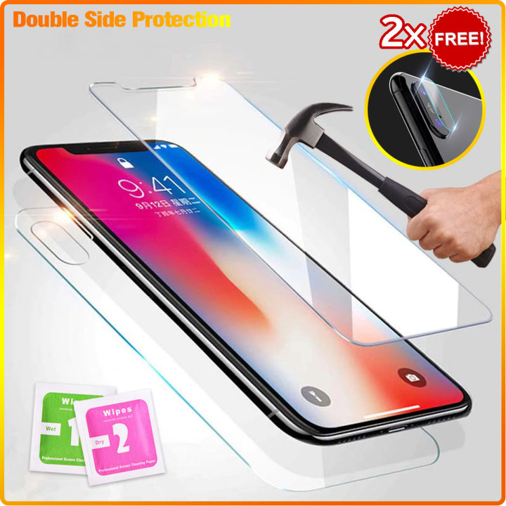 9H Nano Flexible Glass Screen Protector (For Front, Back, 2 Pcs Camera) For Apple iPhone SE, 13, 13 Mini, 13 Pro, 13 Pro Max, 12 Pro Max, 12 Pro, 12, 12 Mini, 5, 5s, 6, 6 Plus, 6s, 6s Plus, 7, 7 Plus, 8, 8 Plus, X, XR, XS, XS MAX, 11, 11 Pro, 11 Pro Max