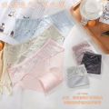 Ice Silk Lace Panties Women's Pure Cotton Crotch Lace Girl Briefs Low Waist Transparent Seamless Women's Panties. 
