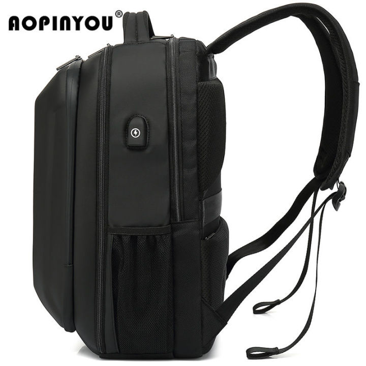 Laptop%20Backpack%20Hard%20Shell%20Bag%20Multi-pockets%20Multifunction%20laptop%20bag%20with%20USB%20Charging%20Port%20Hard%20Fiber%20material%20-%20Image%207