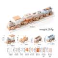 Birthday Simulated Train Toy Model Montessori Educational Wooden Trolley Baby Learning Kid Toys Gifts. 