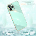 Hontinga for VIVO V19 Back Cover Luxury 6D Plating Frame Shiny Bling Soft Silicone Phone Case. 