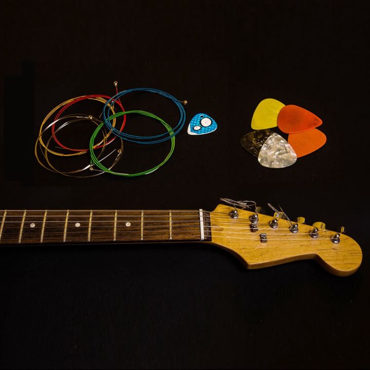 Kqueebee%201%20Pcs%20Quick%20Change%20Folk%20Acoustic%20Electric%20Guitar%20Trigger%20Capo%20Key%20Clamp%20&%202%20Sets%20Guitar%20Strings%20Replacement%20Steel%20String%20-%20Image%203