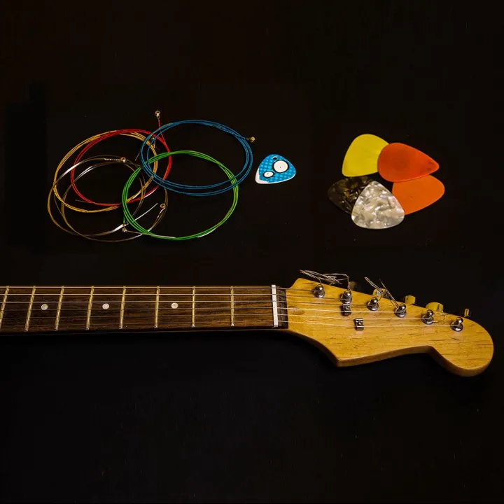 SRIWEN%201%20Pcs%20Quick%20Change%20Folk%20Acoustic%20Electric%20Guitar%20Trigger%20Capo%20Key%20Clamp%20&%202%20Sets%20Guitar%20Strings%20Replacement%20Steel%20String%20-%20Image%207