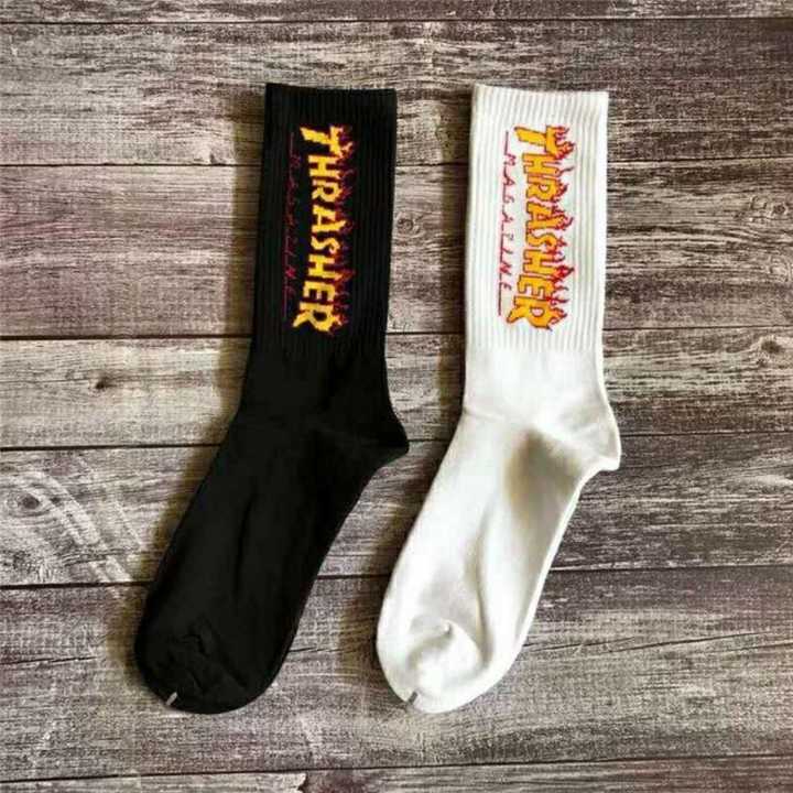 Thrasher Socks 5 White & 5 Black Men 10 pc