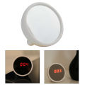 Mini Desktop Digital Clock LED Display Mirror Electronic Noiseless Table Alarm. 