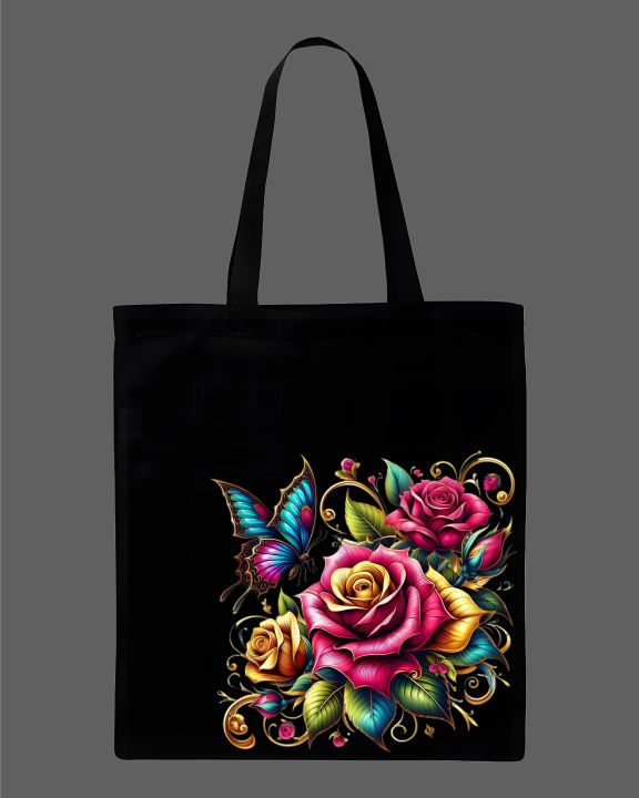 Floral%20Rose%20Printed%20Tote%20Bag%20%7C%20Colorful%20Flower%20Design%E2%80%93%20Black%20&%20White%20-%20Image%203