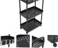 Trolley Rack Kitchen Bedroom Multi-Layer Baby Snacks Mobile Bathroom Storage Rack with Wheels, Service Trolley, Vegetable Rack, Saloon, Parlor. 