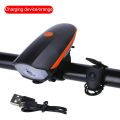 Durable Plastic Bicycle Light Horn 5 Colors USB Rechargeable Wide-Range Light Waterproof Ultralight Headlight. 